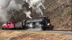 Video by photographer Pete Lerro. Did you hear Maryland Thunder accelerating out of Cumberland late this afternoon? Our amazing team is made up of railroad professionals and volunteers from all over the country. Naugatuck Railroad Freight president Howard Pincus was at the throttle of our community’s mighty #1309 as she was taken to Helmstetter’s Curve on a late afternoon test run. Tickets to ride behind #1309 in 2022 are on sale at www.WMSR.com | Western Maryland Scenic Railroad