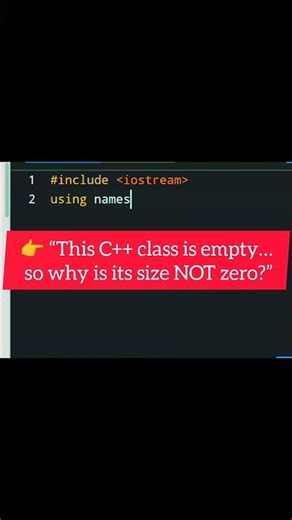 C++ Empty Class Size = 1 😱 | Interview Question #shorts #codewithrtech #cppprogramming #coding
