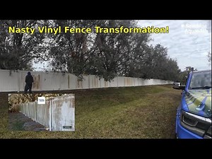 Vinyl Fence Cleaning 500 linear ft per side | Remove Algae Stains Bradenton, FL | Sunshine AquaWash