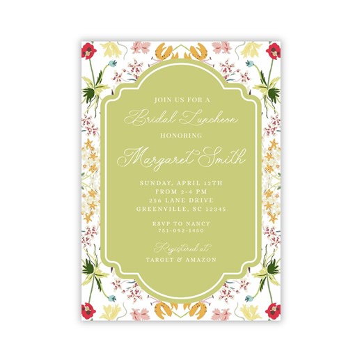 Floral Bridal Luncheon Invitation | Bridal Shower Template (editable Printable) - Etsy