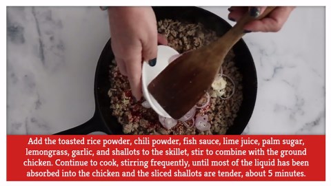 Lao Larb-Style Chicken Lettuce Wraps Recipe