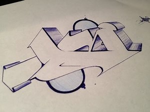 Graffiti Alphabet tutorial - letter B