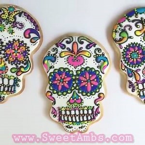 How to Make Sugar Skull Tattoo Cookies with Royal Icing by SweetAmbs | InkSpired Magazine