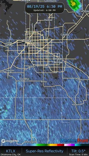 652pm—- Radar update Storms with lightning and gusty winds developing quickly in Southern Tulsa County. Drifting southward. | FOX23 Chief Meteorologist James Aydelott