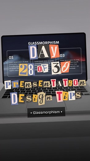 Day 28/30: Glassmorphism in PowerPoint. #powerpoint #ppt #presentation #design #tips