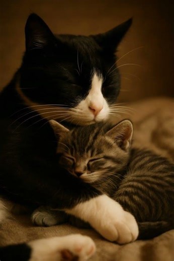 They Just Can’t Stop Hugging 🐾🤍 #cat