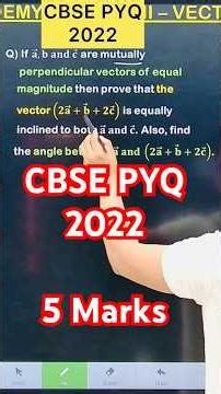 Q) If 𝐚 ⃗, 𝐛 ⃗ 𝐚𝐧𝐝 𝐜 ⃗ are mutually perpendicular vectors of equal magnitude then