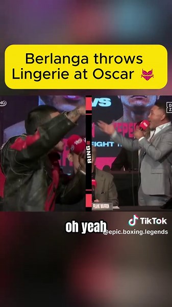Chaos at Berlanga vs Sheeraz Presser- Lingerie for Oscar #boxingnews #boxing🥊 #boxing #oscardelahoya