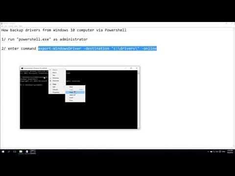 Windows 10 - Backup/export drivers from Windows 10 computer via Powershell cmdlet