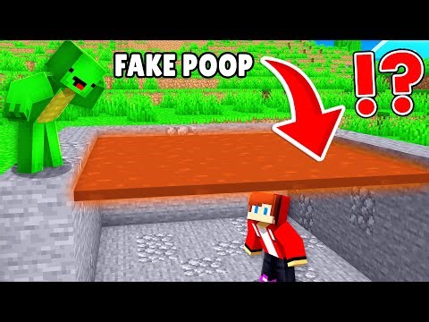 Mikey Pranks JJ with FAKE POOP in Minecraft Maizen