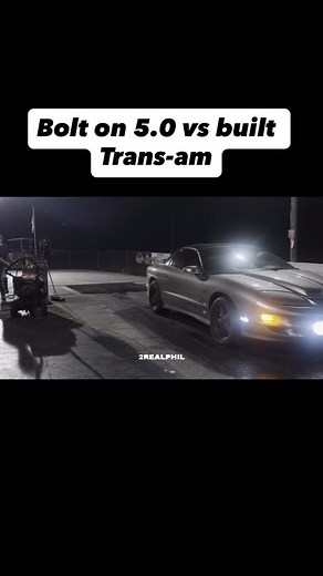 1.1K views | My bolt-on 5.0 vs built trans-am #mustang #fordmustang #mustangnation #firebird #ws6 #ws6transam #racing #racetrack #v8 | Justin Terry | Facebook