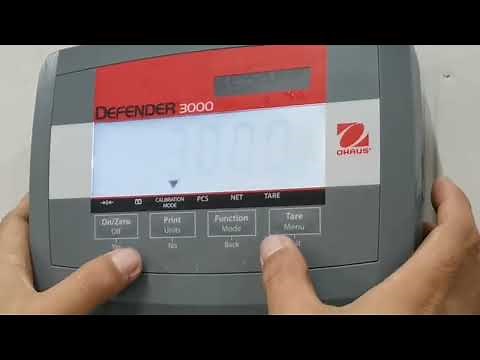 OHAUS DEFENDER 3000 CALIBRATION PROCESS SOFTWERE SETTING