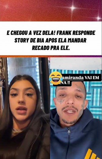 Frank responds to Bia Miranda's story after she sends him a message