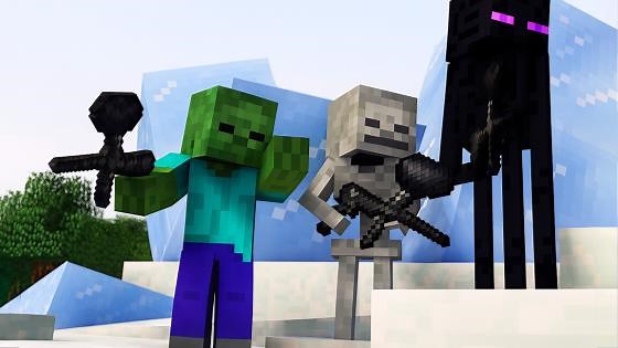 Minecraft Animation Featuring Airsoft Gun Mechanics
