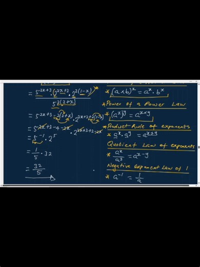 Simplify using exponent laws #solutions #maths #mathtutor #exponent_laws #educacion