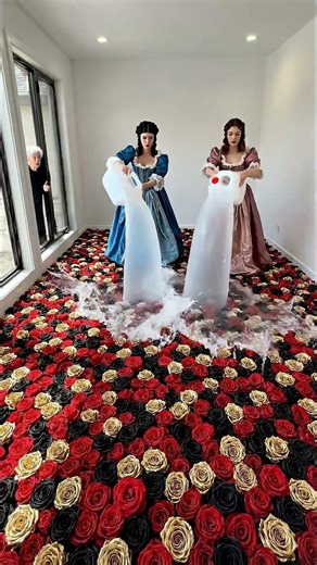 Luxurious bedroom with floral epoxy flooring! 💖✨