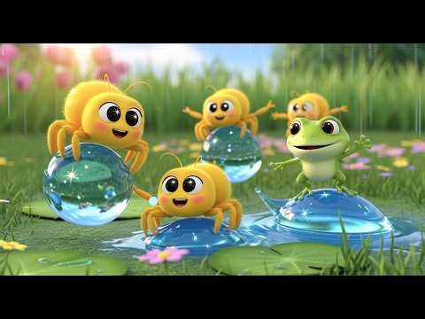 Itsy Bitsy Spiders 🕷️ Cross the Raindrops with Baby Frog🐸|Fun Learning Challenge for Toddlers & Kids