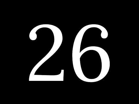 Black & White Number 26 Background | Projector Loop for Photos & Parties (2 Hours)