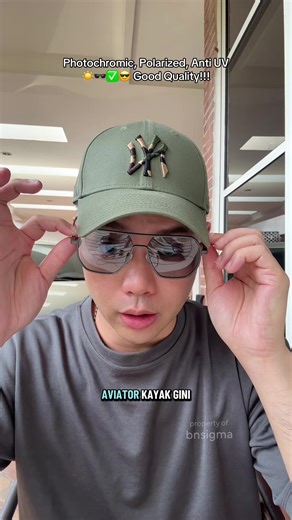 Kacamata Hitam Aviator Photochromic dan Anti UV Berkualitas