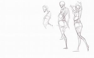 Michael Hampton，人体速写示范，Life Drawing session #3