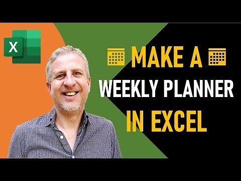 How to Make a Weekly Planner in Excel | Weekly Schedule Template