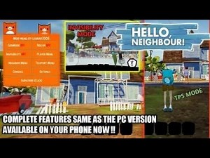 Hello Neighbor Mod Menu Gameplay Walthrough
