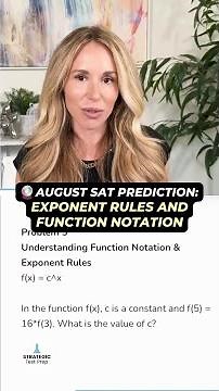 SAT Math prediction: expect exponent rules AND function notation to show up!