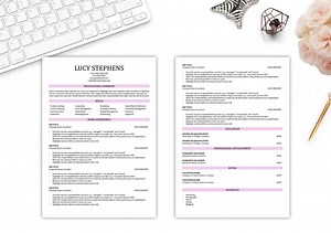 Professional Minimalist Resume Template — Modern CV Design | Editable Word & Apple Pages, ATS Friendly