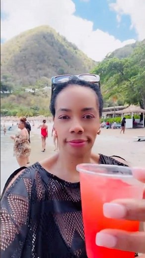 Live from Sugar Beach 🏝️ in St. Lucia. #sugarbeach #stlucia #travel #travelvlog #beach