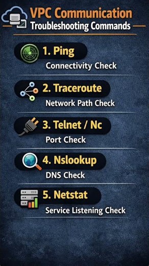Top 5 Network Troubleshooting Commands You Must Know #networking #interview #cloud #tech