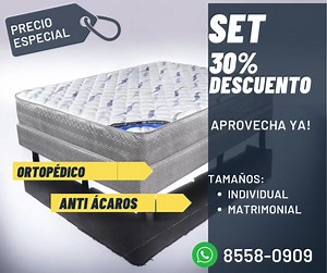 ¡Aprovecha! Set matrimonial con 30% de descuento. Por tiempo limitado. Encarga el tuyo: https://wa.me/c/50685580909 | Muebles Canella Designs