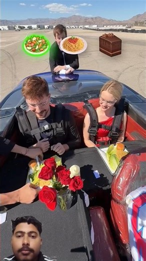 Mr Beast Dinner 🍽️ On Ride 😄 #mrbeast #shortvideo