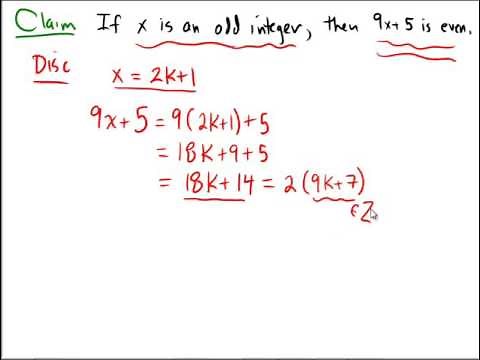 A direct proof about even and odd integers
