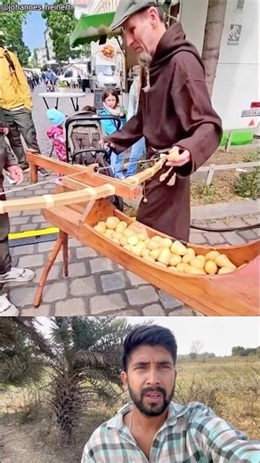 jaadui chacha ki potato cutter machine😍 #reaction #shorts