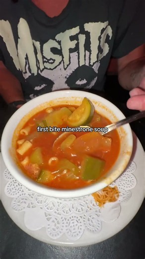 first bite minestrone soup sunset strip rainbow bar & grill