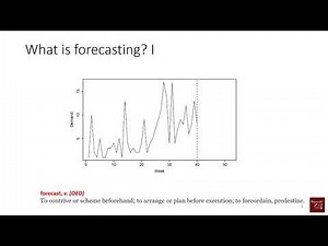 Forecasting (1): What is forecasting?