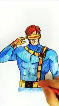 How to Draw Cyclops X-men ✖️🔥 #viral#draw#xmen #xmen97#marvel #drawing#art#shorts#shortvideo#video