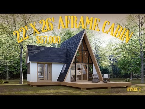A Frame House Design | 22' x 26' A Frame Design | Small House Plans | Aframe Tiny Home Plans | Tour