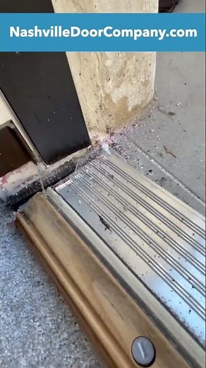 Replace threshold on leaking double doors