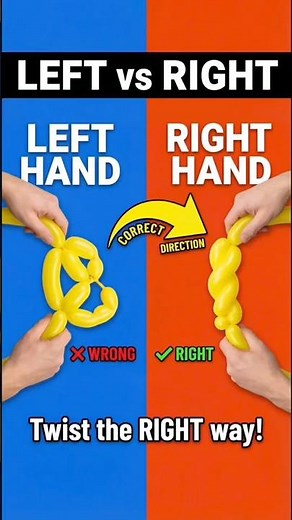 Left Hand vs Right Hand Twisting /260 balloon Skills for Beginners #balloontwister #beginnerballoon