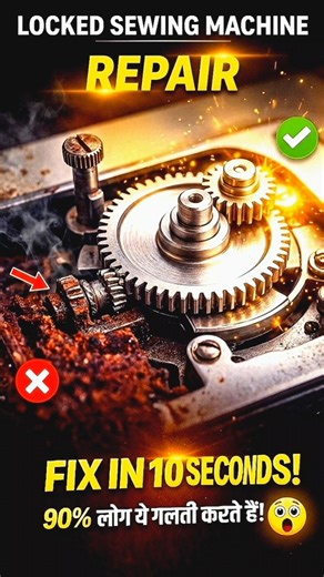 Fixing a Locked Sewing Machine 🪡🪛 #sewingmachinerepair #sewingequipment #tailor #diy