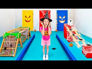 Nastya and friends - Halloween escape rooms