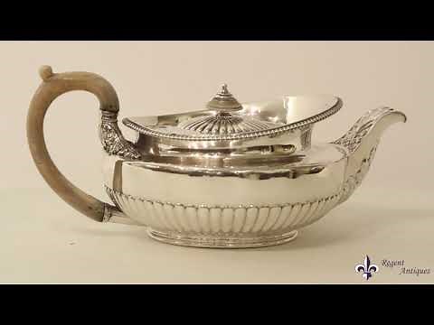 Antique Georgian Sterling Silver Teapot by Paul Storr 1817