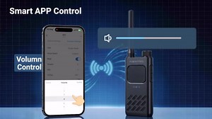 AT2 UHF Walkie Talkie with Off-Grid Text & Pic, Wireless APP Program & Control, Dual PTT, 30CH, 2200mAh Battery, USB-C Charge, Radio Clone, Channel Sync, for Hiking Emergency Offroad, 2Packs