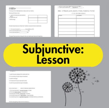 Le Subjonctif -- French Subjunctive Complete Lesson w/notes speaking & more