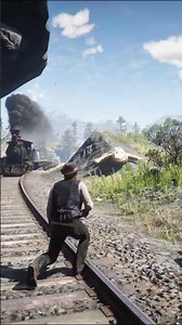 Horse Kicks Him Off a Mountain… Then a Train & Crocodile Appear! 😱 #shorts