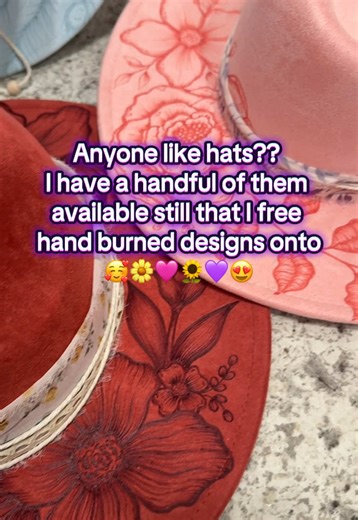 Also have ball caps and short brimmed hats! #hatburning #fedorahat