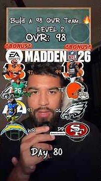 Build a 98 Overall Team in Madden 26 🔥 #nfl #shorts #nflshorts #madden26 #angel #legnv