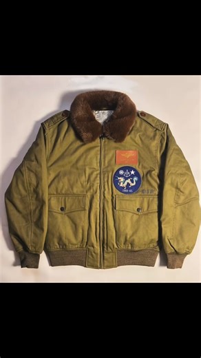 The B-10 flight jacket, introduced in 1943, was one of the U.S. Army Air Forces’ first major steps away from traditional leather jackets toward a lighter, more versatile cloth design—an advantage in the varied conditions of the Pacific theater. Although primarily associated with the USAAF rather than the U.S. Navy, the B-10 was nonetheless seen among some crews operating in mixed units or in situations where supply lines overlapped. Made from a cotton–nylon shell with a synthetic alpaca wool lin