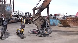 Dozen of ebikes crushed in police crackdown